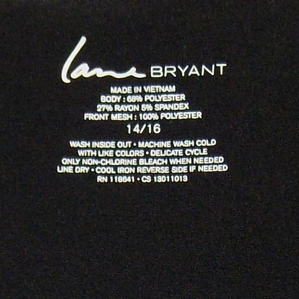 Lane Bryant Black Blouse With Gold Embellishment Size 14/16 NWT - Picture 2 of 9